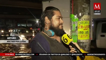 Intensas lluvias dejan inundaciones en el Área Metropolitana de Guadalajara