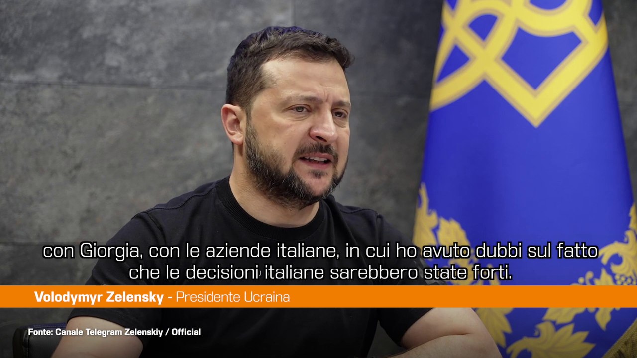 Zelensky "Mai avuto dubbi sul sostegno dell'Italia"