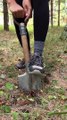 What can a GIRL with an AX do-! #camping #survival #bushcraft #outdoors #fire