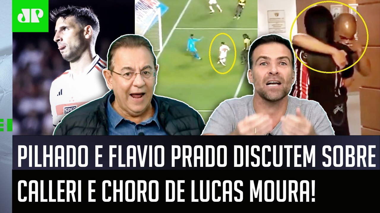 TRETA! "É RIDÍCULO VOCÊ FALAR ISSO!" Pilhado e Flavio DISCUTEM sobre Calleri e CHORO de Lucas Moura!