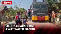 Polres Mesuji Salurkan Air Bersih bagi Warga Lewat Water Canon