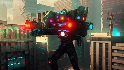 Titan Speakerman Cyberpunk AI Skibidi Toilet