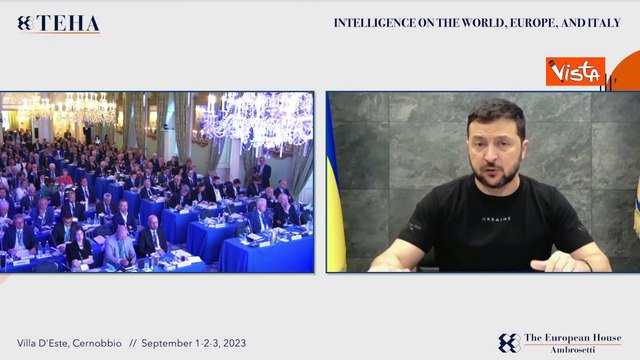 Zelensky collegato con Cernobbio: Non ho mai dubitato del sostegno dell'Italia all'Ucraina