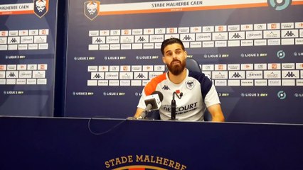Le milieu de terrain du SM Caen Quentin Daubin