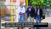 López Miras acepta que Vox entre en el Gobierno de Murcia para evitar las elecciones