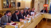 Il Ministro Piantedosi al Comitato provinciale ordine e sicurezza pubblica in Prefettura a Roma