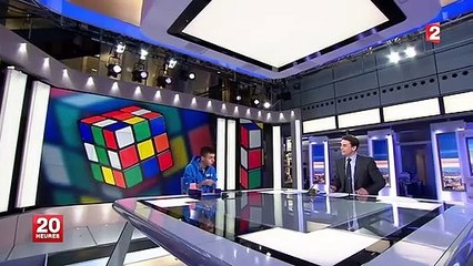 Il résout un Rubik's Cube en direct au JT de France 2