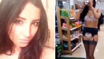 Elle boit une pinte de bière en sous-vêtements dans un supermarché