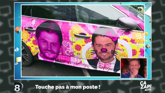 La voiture de Matthieu Delormeau relookée à l’effigie de Christophe Beaugrand