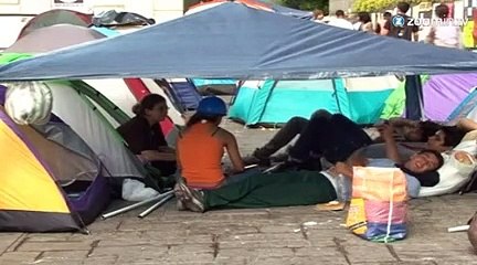 Des manifestants campent devant L’ONU à Caracas