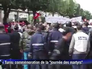 Tunis: scènes de violence lors d'une manifestation, condamnation du président