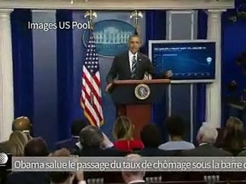 Etats-Unis: Obama salue le passage du taux de chômage sous la barre des 5%