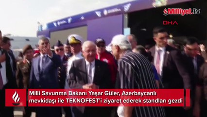 Bakan Güler, Azerbaycanlı mevkidaşı ile TEKNOFEST'i ziyaret etti