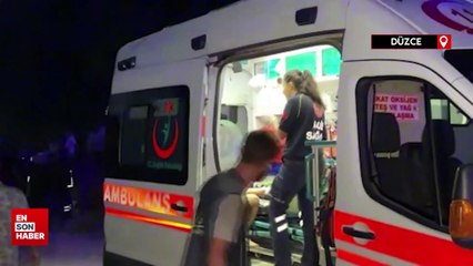 Düzce'de fındık işçilerini taşıyan traktör şarampole yuvarlandı