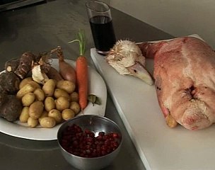 Canard rôti aux airelles