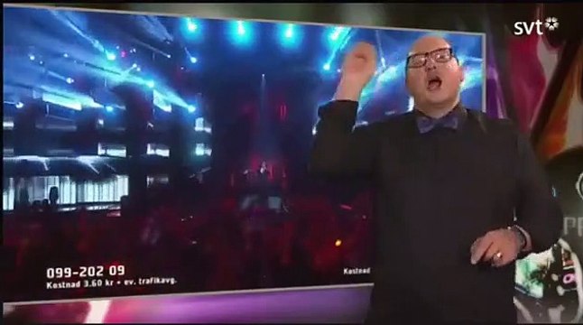 Un interprète en langue des signes fait le show à la télévision suédoise