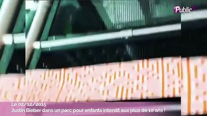 Exclu Vidéo : Justin Bieber : Il s’amuse dans un parc pour enfants interdit aux plus de 10 ans !