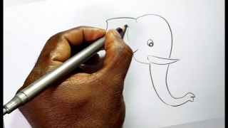 Draw elephant | How to draw elephant | Kids Drawing