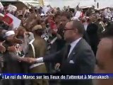 Maroc: visite du roi à Marrakech deux jours après l'attentat meurtrier