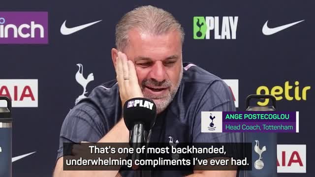 Postecoglou claps back at reporter after 'backhanded compliment'