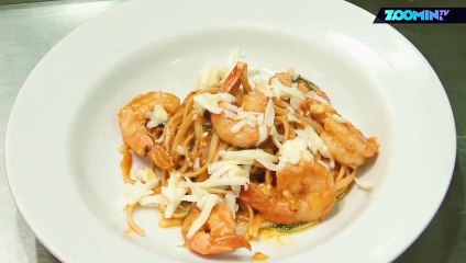 Saveurs du Brésil : linguine tomates crevettes