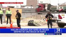 Cadáver de mujer es hallado en basural dentro de un costal de rafia