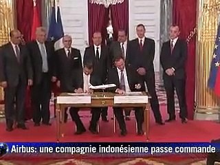 Airbus scelle à l'Elysée le plus gros contrat de l'histoire aéronautique