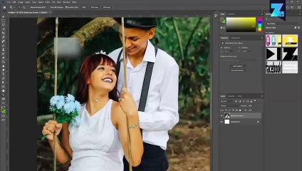 Tuto Photoshop : une photo de mariage sans mariée