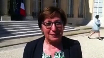 Martine Pinville au dernier Conseil des ministres