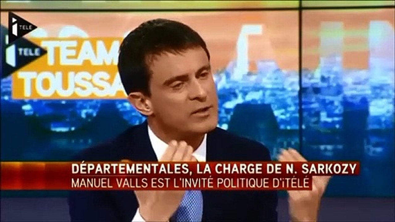 Valls répond à Sarkozy sur iTélé : "Je n'ai jamais traité quelqu'un de pauvre con"