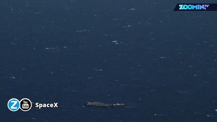 Atterissage spectaculaire d'une fusée en pleine mer