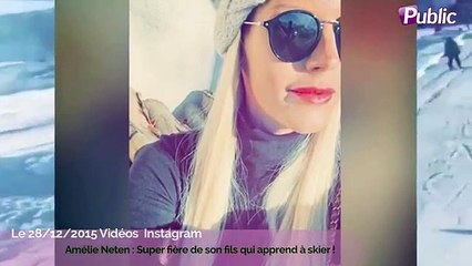 Exclu Vidéo : Amélie Neten : Super fière de son fils qui apprend à skier !