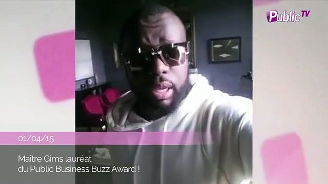 Exclu Vidéo : Maître Gims : "Merci à Public et à mon public pour le prix du Business Buzz de l'année !"