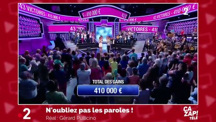 N'oubliez pas les paroles : Kévin part avec 410 000 euros
