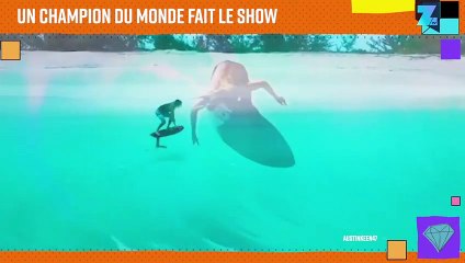 Les prouesses du champion du monde de skimboard
