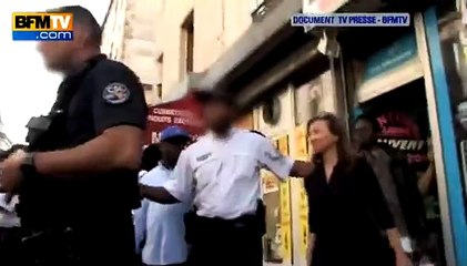 Valérie Trierweiler évacuée par la police après avoir été bousculée à Paris