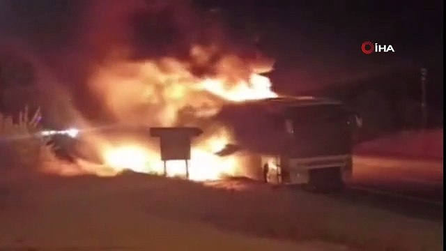 Un bus de passagers a pris feu sur la route Ankara-Sivas