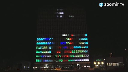 Un immeuble devient un écran géant pour jouer à Tetris