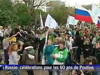 Russie: célébration et contestation pour les 60 ans de Vladimir Poutine