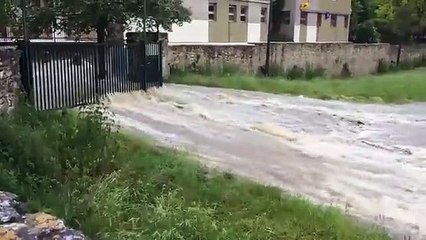 Douves du Château de Beynes inondées : les murs s'effondrent !