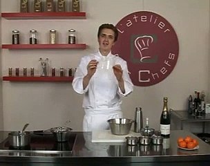 Poêlée de clémentines caramélisées, émulsion au champagne