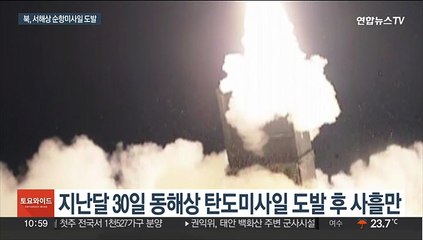 북한, 서해상 순항미사일 여러발 발사…안보실, 상황점검회의