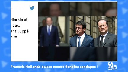Vu sur Twitter : François Hollande baisse encore dans les sondages