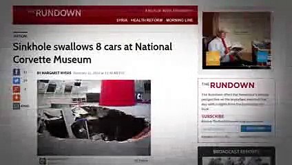 Un sinkhole engloutit des voitures de collection aux Etats-Unis