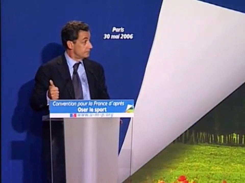Sarkozy défend le football français, 2006