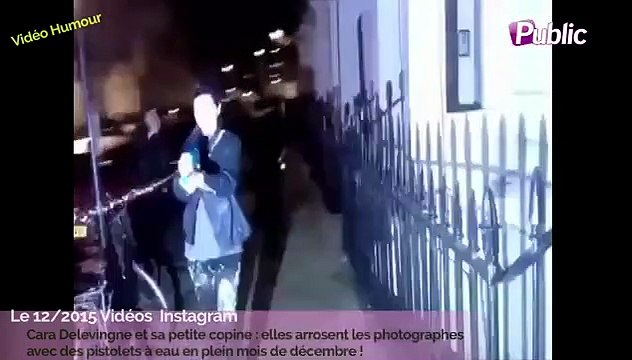 Exclu Vidéo : Cara Delevingne et St.Vincent : Elles arrosent les photographes avec des pistolets à eau en plein mois de décembre !