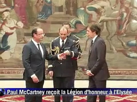 Paul McCartney décoré de la Légion d'honneur par François Hollande