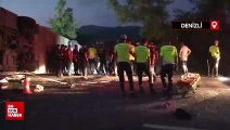 Denizli'de karşı şeride geçen tır otobüse çarptı: 6 ölü, 43 yaralı