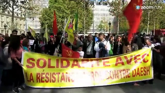 Paris: manifestation en soutien aux Kurdes de Syrie