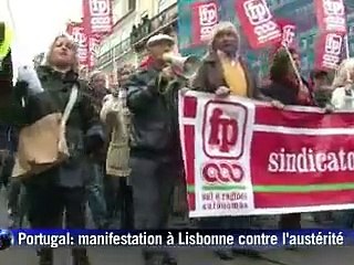 Portugal: des milliers de personnes manifestent contre l'austérité